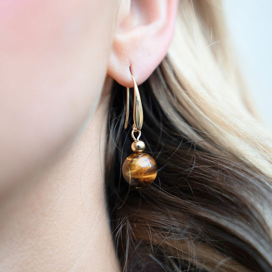 Boucles d'oreilles Œil de Tigre