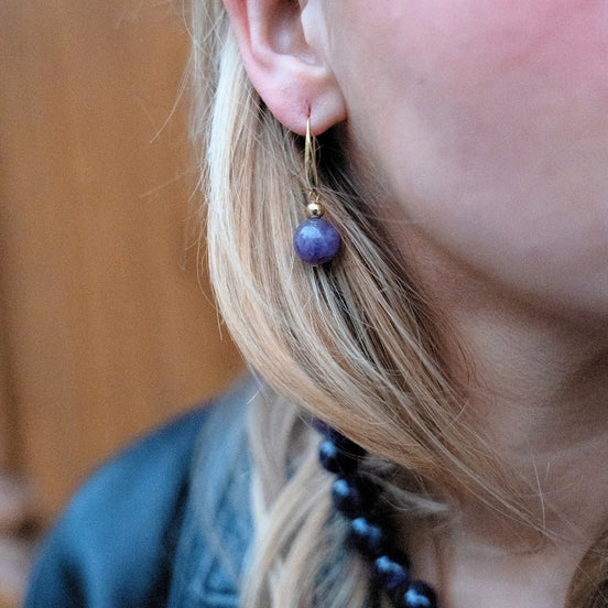 Sérénité - Boucles d'oreilles Améthyste